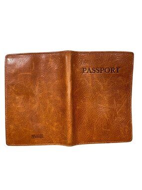 Wilsons Leather Genuine Leather Passport Holder 6x4 Inches Brown